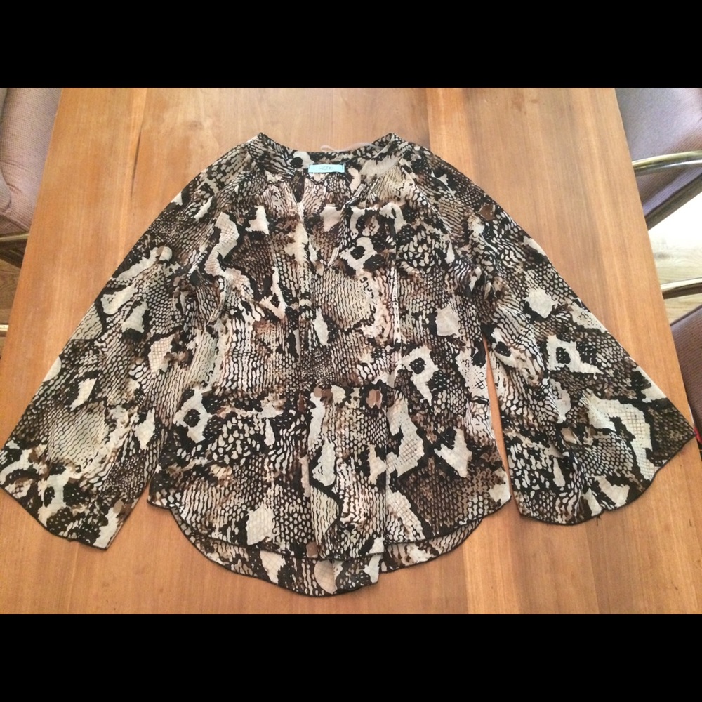 Karlie Snake Print Blouse Size S